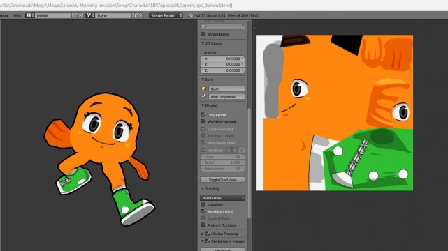 FusionFall Legacy Darwin Model (.blend project) - Amazing World of Gumball