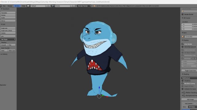 FusionFall Legacy BullShark Model (.blend project) - My Gym Partner's a Monkey