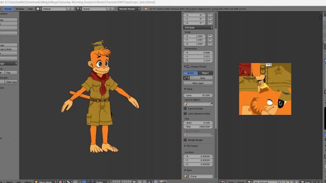 FusionFall Legacy's Lazlo Model (.blend project) - Camp Lazlo / FusionFallCreations