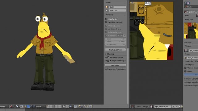 FusionFall Legacy's Slinkman Model (.blend project) - Camp Lazlo