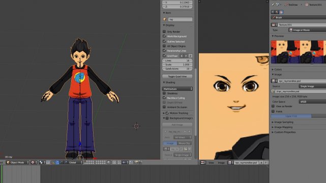 FusionFall Legacy's Ray Ray Lee Model (.blend project) - Juniper Lee