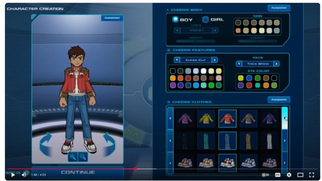 FusionFall Legacy 2019 character creation demo assets