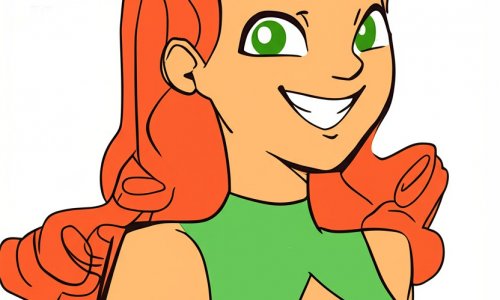 Izzy from Total Drama in the fusionfall style (colorized)