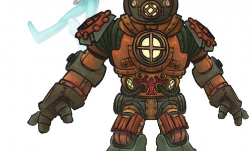 Flapjack Exonaut Suit Drawing