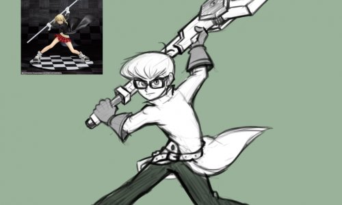 fusionfall black and white dexter sketch