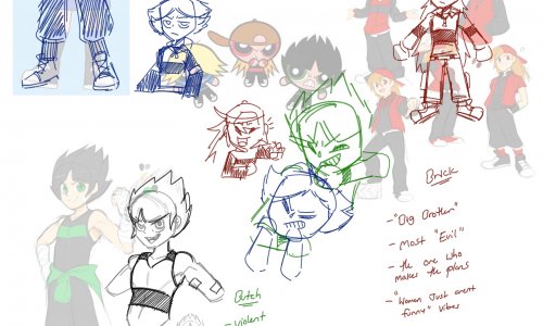 Rowdy Ruff Boys fusionfall art sketches