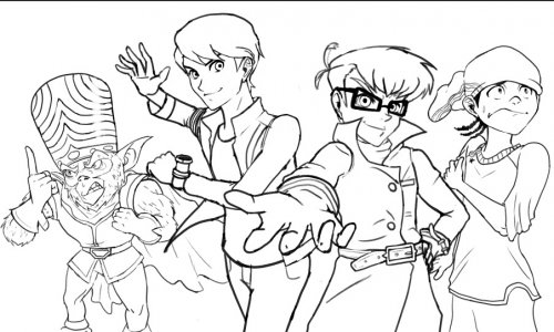 FusionFall Guides concept sketch