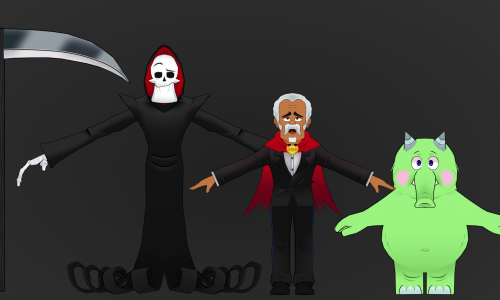 FusionFall Saturday Morning Invasion Grim, Dracula, Fred