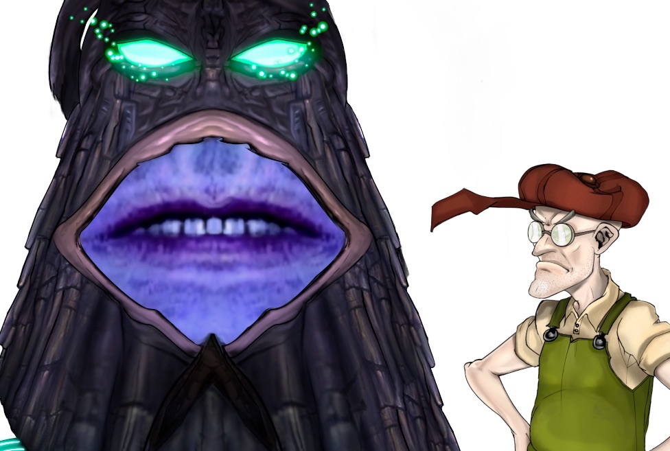 Eustace & Magic Tree from courage in the fusionfall style
