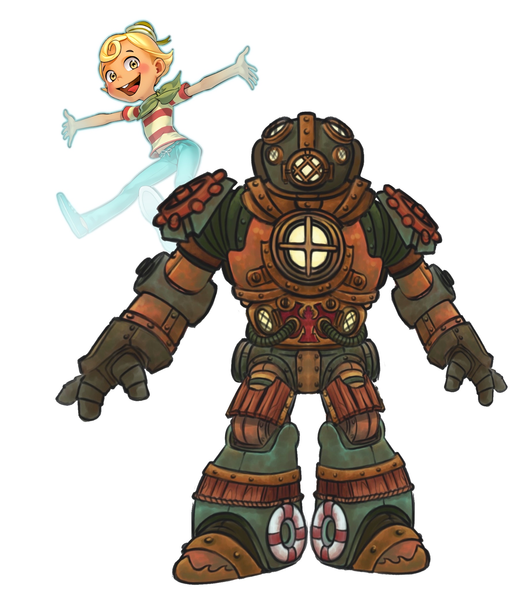 Flapjack Exonaut Suit Drawing