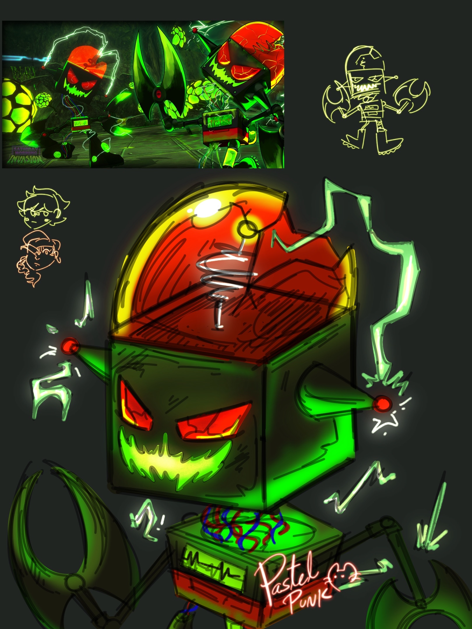 Fusion Robot Jones concept sketch
