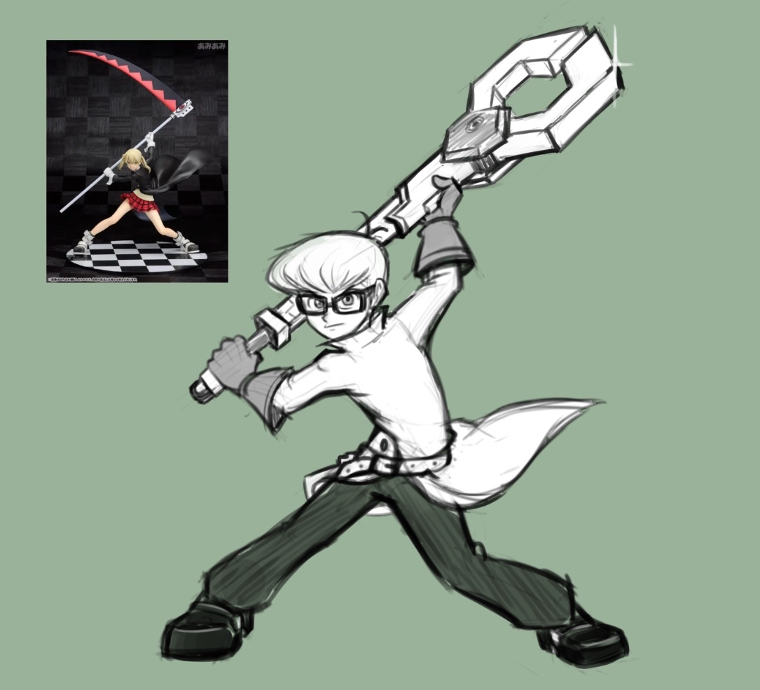 fusionfall black and white dexter sketch