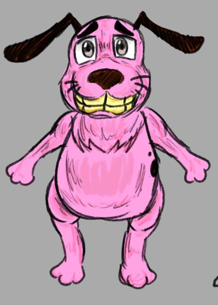 FusionFall Courage the cowardly dog art sketch