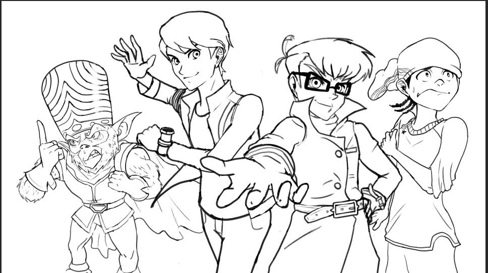 FusionFall Guides concept sketch