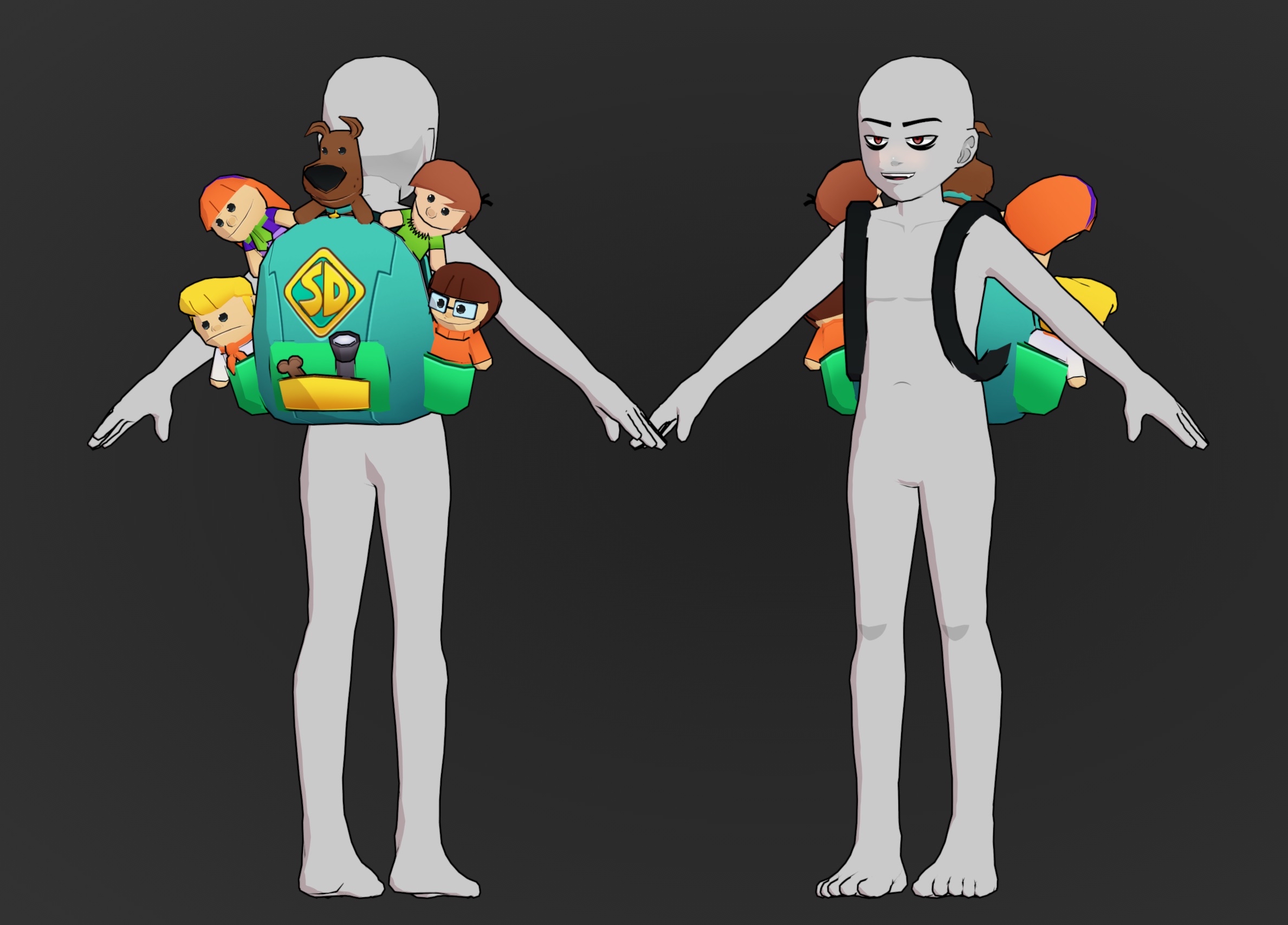 FusionFall Scooby Doo backpack model