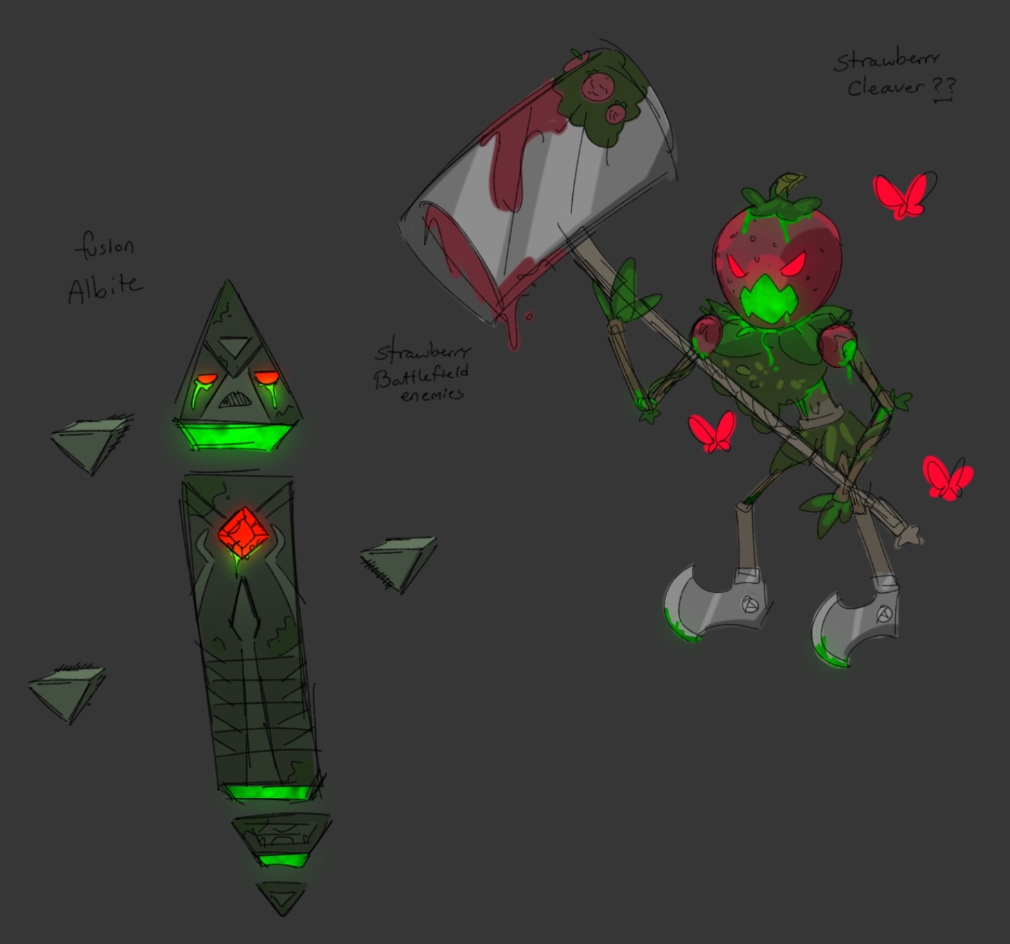 fusionfall strawberry mob concepts
