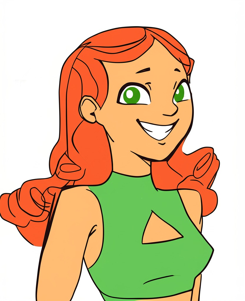 Izzy from Total Drama in the fusionfall style (colorized)
