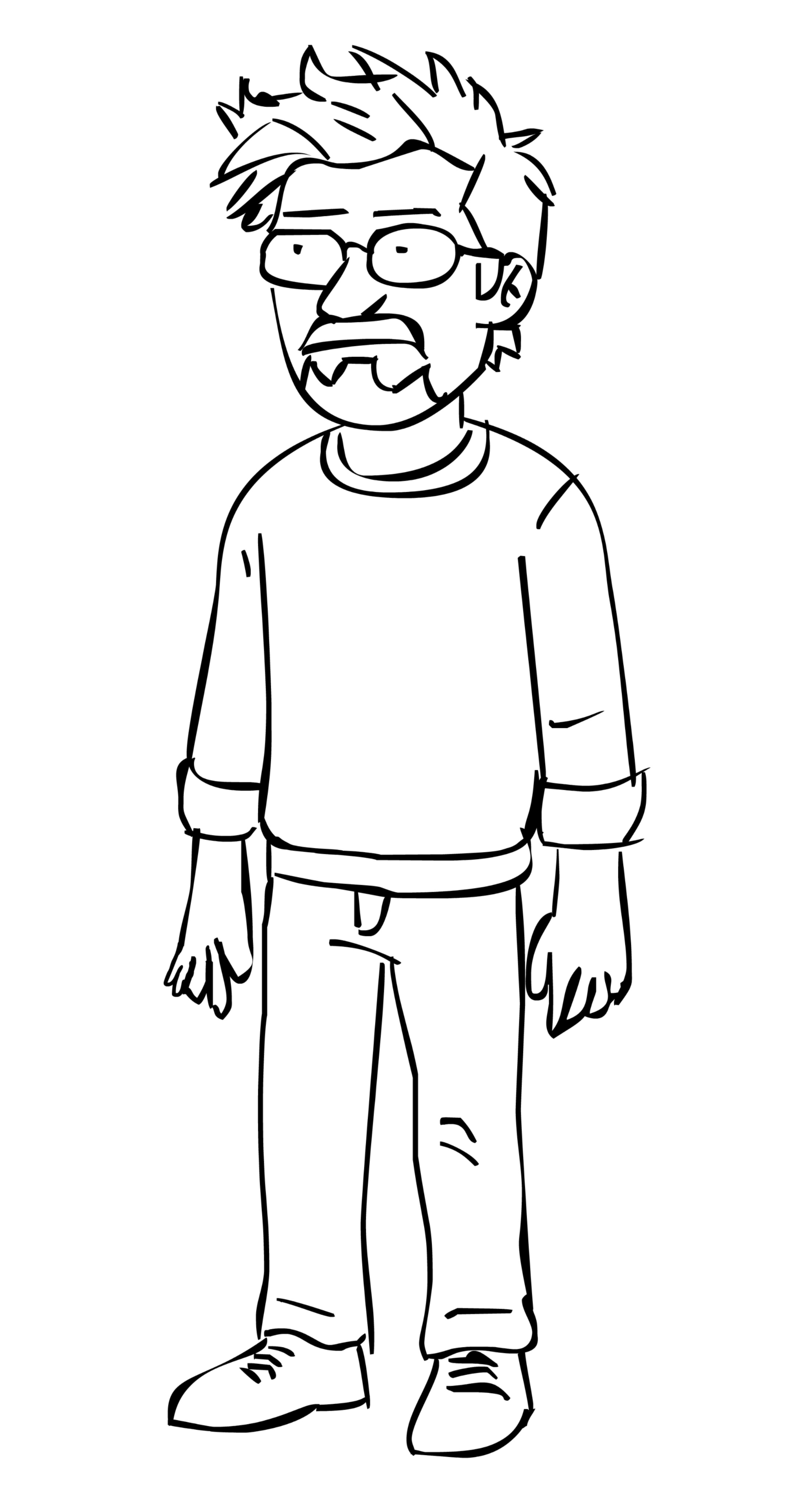 Justin Roiland Line Art